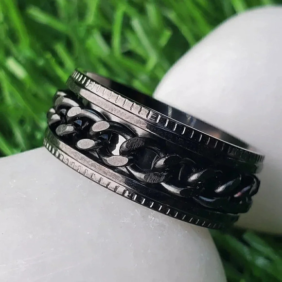 Stainless Steel Fashion Spinner Ring for Men/Women, AAAQL1002 - Picture 1 of 11